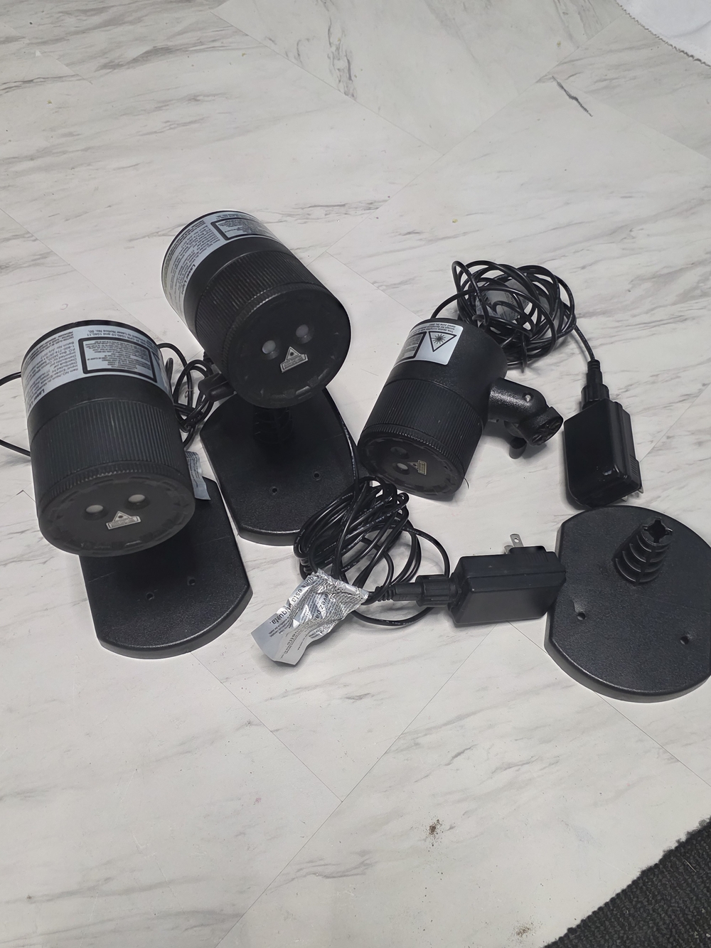 Black Outdoor Laser Light Projectors - Set of 3. Obo